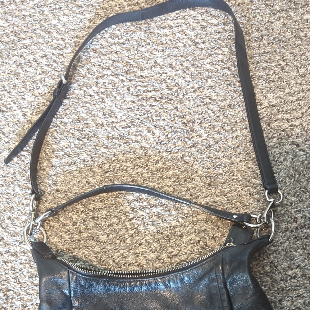 Coach Black Leather Shoulder Bag